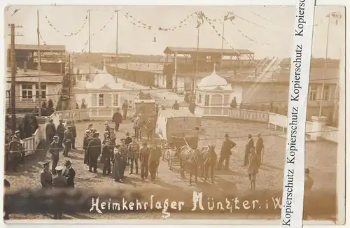 Foto Ak Heimkehrlager Münster in Westfalen 1918/1919 (A3802