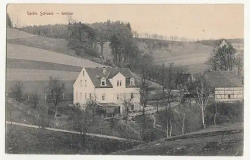 Ak Sächsische Schweiz Wehlen 1912 Wohnhaus   A3774