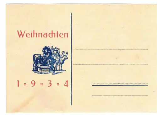 Drucksache Bestellschein Weihnachten 1934 Klein Edingen a.N ! (D7