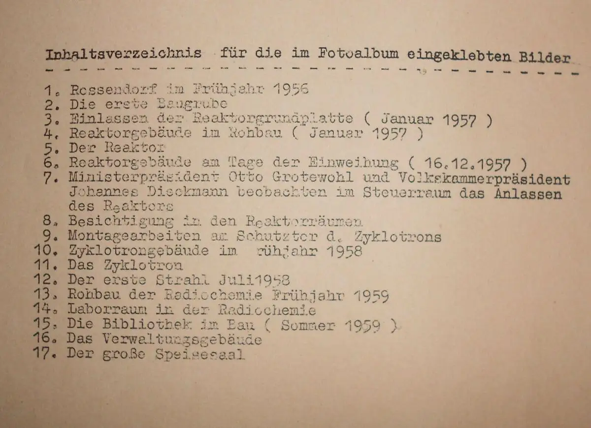 Fotoalbum 1959 Rossendorf Forschungsreaktor Kernreaktor AKW Aufbau Fotos 5