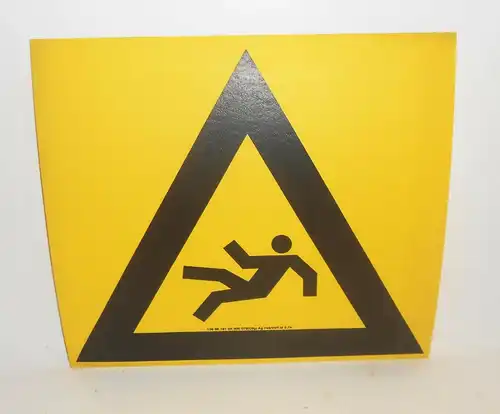 Schild DDR Kunststoff Hinweisschild Warnschild Rutschgefahr Sturzgefahr