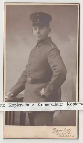 Kabinettfoto Soldat Infanterie Regiment Nr. 66 Just Zerbst 1 Wk (F2540