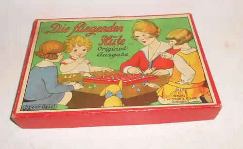 Spear Spiel Die fliegenden Hüte - Original Ausgabe um 1930 Hütchenspiel !