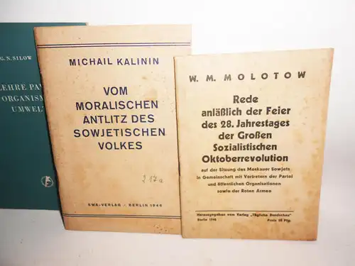 5 alte DDR Propaganda Hefte Oktoberrevolution Bruno Baum Pawlos Organismus (H8
