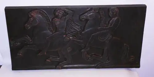 DDR Kunst Relief Bild 2 Reiter Römisch Polyurethan SWS Leichtbau Bernsdorf Deko 