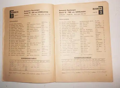Programm Autobahnspinne Dresden Hellerau 1954 Motorsport (H5