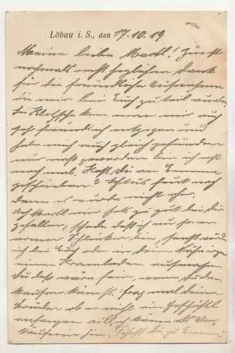 Werbe Postkarte Michael Kralik Löbau Handelsgärtnerei 1919 ! (A3625
