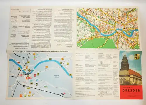 Kleiner Stadtplan Dresden 1965 DDR ! 