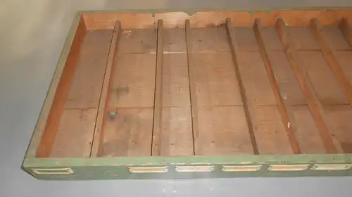 Alte Holz Schublade Setzkasten Vintage 96 x 40cm Deko Industrie Design