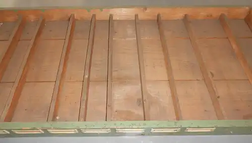 Alte Holz Schublade Setzkasten Vintage 96 x 40cm Deko Industrie Design