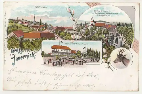 Litho Ak Gruss aus Jauernick Mehrbild Ansichten 1903 (A3509