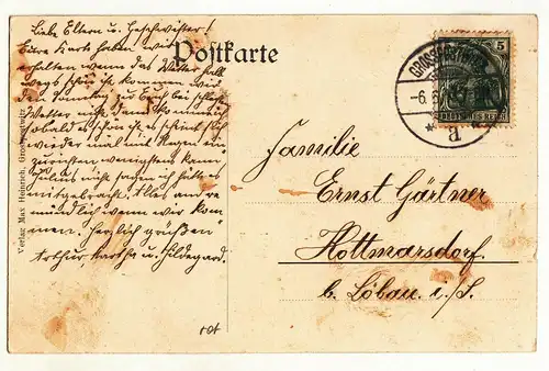 Ak Grosspostwitz Inneres der Kirche 1913  (A3477