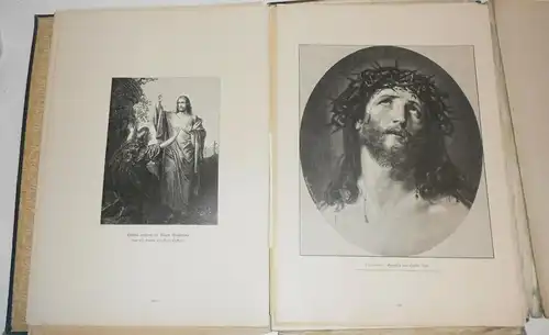 Meisterwerke der christlichen Kunst Weber Leizig Drucke Grafik Jesus um 1900 !