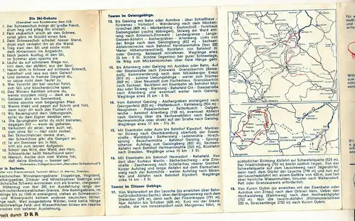 Reise Prospekt Ski Winter Riesengebirge Erzgebirge Skiwanderungen um 1935 (H7