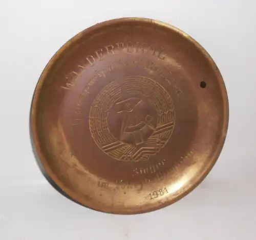 DDR Messing Teller Wanderpokal Transportpolizei Bautzen Volleyball Sieger 1981  