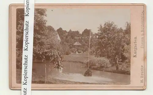 CdV Foto Fontäne im Fluss Dissen u. Rothenfelde um 1890 (F2515