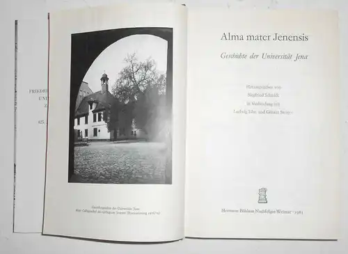 Alma Mater Jenensis - Geschichte der Universität Jena 1983 !