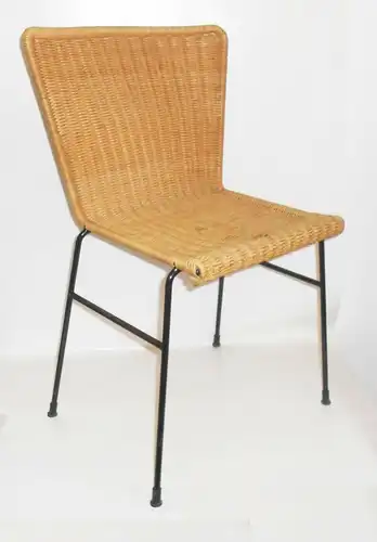 2 x DDR Stühle Stuhl Korbgeflecht Rattan Korbstuhl Mid Century Vintage Design !