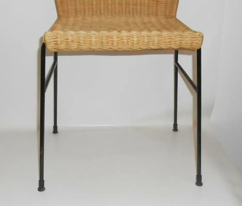 2 x DDR Stühle Stuhl Korbgeflecht Rattan Korbstuhl Mid Century Vintage Design ! 2