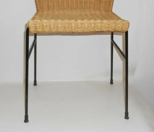 2 x DDR Stühle Stuhl Korbgeflecht Rattan Korbstuhl Mid Century Vintage Design !