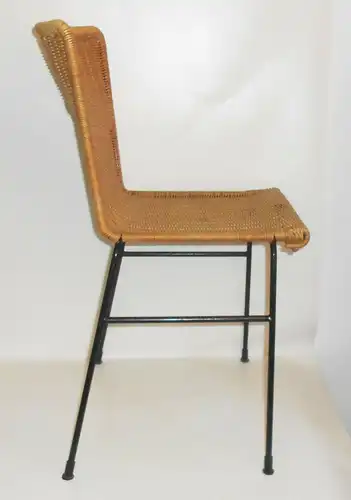 2 x DDR Stühle Stuhl Korbgeflecht Rattan Korbstuhl Mid Century Vintage Design !