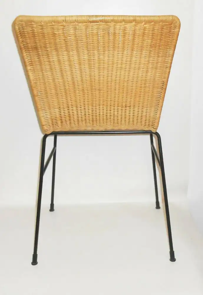 2 x DDR Stühle Stuhl Korbgeflecht Rattan Korbstuhl Mid Century Vintage Design ! 4