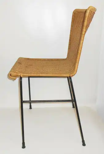 2 x DDR Stühle Stuhl Korbgeflecht Rattan Korbstuhl Mid Century Vintage Design !