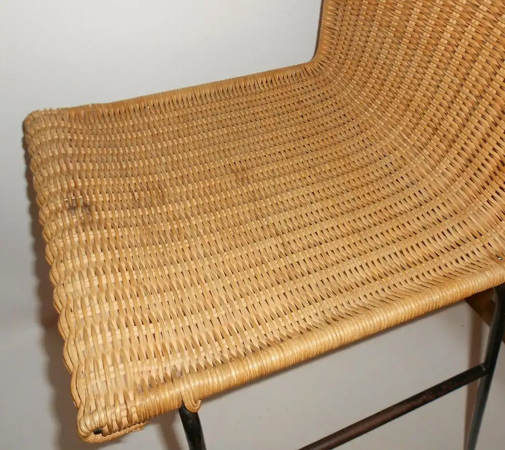 2 x DDR Stühle Stuhl Korbgeflecht Rattan Korbstuhl Mid Century Vintage Design ! 6