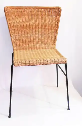 2 x DDR Stühle Stuhl Korbgeflecht Rattan Korbstuhl Mid Century Vintage Design !