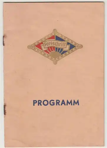 Fortschritt Programm SV Berlin 1953 DDR Sport  (H3