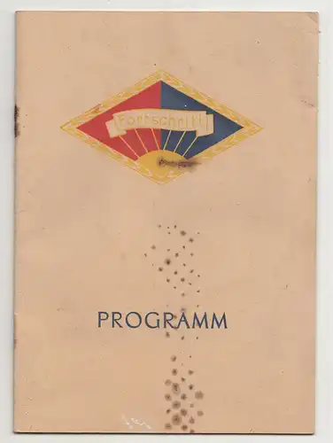 Jugend - Bestenermittlung Fortschritt Programm 1954 Stadtbad Döbeln    H3