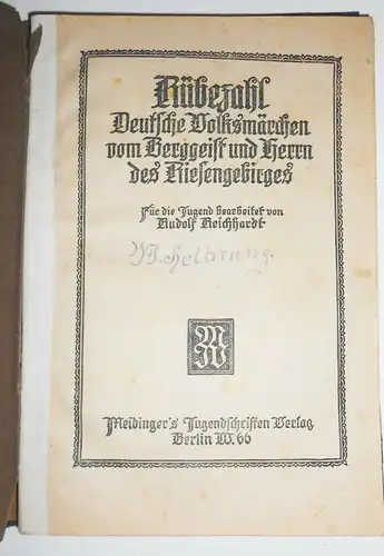 Rübezahl deutsches Volks Märchen vom Berggeist & Herrn des Riesengebirges 1925er