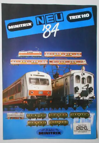 5 x Prospekt Mini Trix Trix H0 Express Modell Eisenbahn 1984 1986 