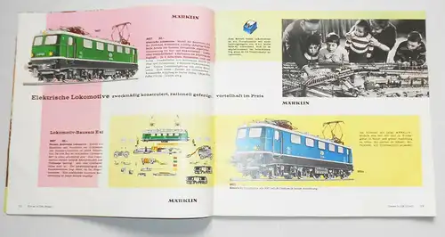 Alter Märklin Katalog  1962 63 Eisenbahn Dampfmaschine Spielzeug Autos 