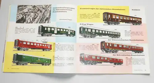 Alter Märklin Katalog  1962 63 Eisenbahn Dampfmaschine Spielzeug Autos 