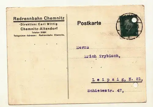 5 x Postkarten Radrennbahn Chemnitz Altendorf 1928/29 (A3351
