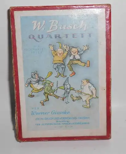 Altes Wilhelm Busch Quartett Kartenspiel Werner Gieseke 1960 vollständig !