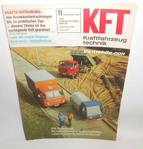 KFT Kraftfahrzeugtechnik Zeitschrift 11 November 1980 Lada 1200 Gelenk-Bus !
