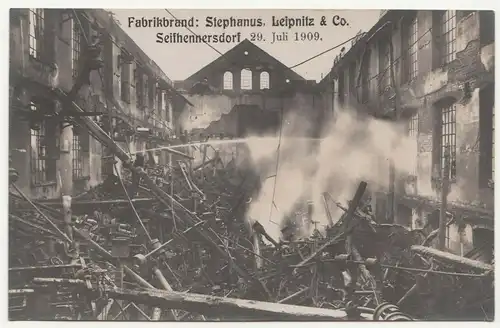 Ak Fabrikbrand Stephanus Leipnitz & Co Seifhennersdorf 1909 ! (A3314