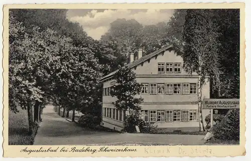 Ak Augustusbad bei Radeberg Schweizerhaus 1938 (A3239