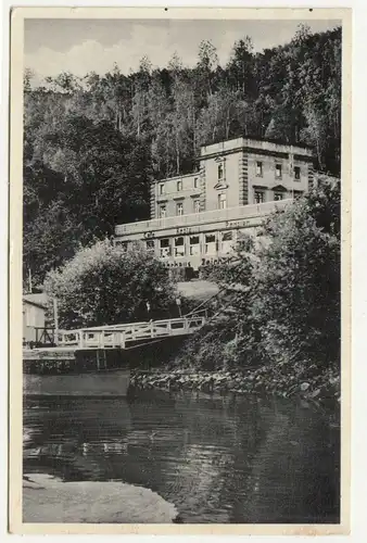 Ak Fährhaus Zeichen Bahnstation Ober Vogelgesang 1940 Dresden (A3237