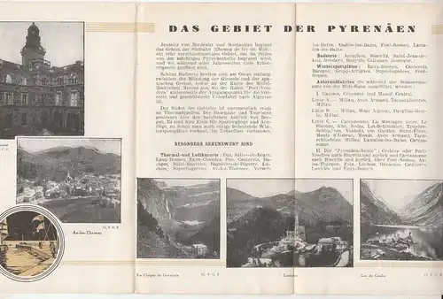 Prospekt Die Eisenbahn von Paris nach Orleans und die Südbahn France 1930 (H3