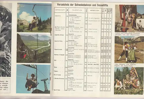 Reise Broschüre Trentiner Dolomiten um 1950/60 ! (H3