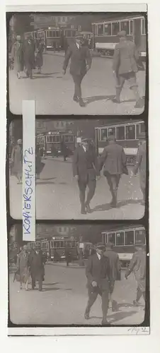 Foto Dresden Straßenbahn um 1920/30 Filmstreifen - Optik   A3077