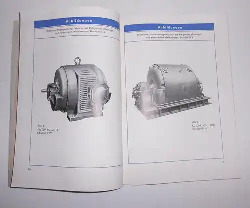 Motoren für 6000 Volt VEB Elektromaschinenbau Sachsenwerk 1955 Dresden  (H1