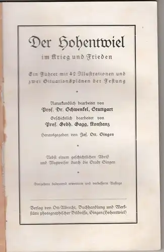 Geschichte vom Hohentwiel Krieg & Frieden Führer durch die Festungsruine