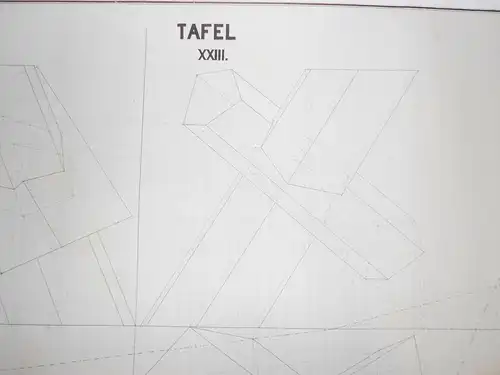 Handzeichnung Geometrie geometrische Formen Gewerbezeichenschule Chemnitz 1880er