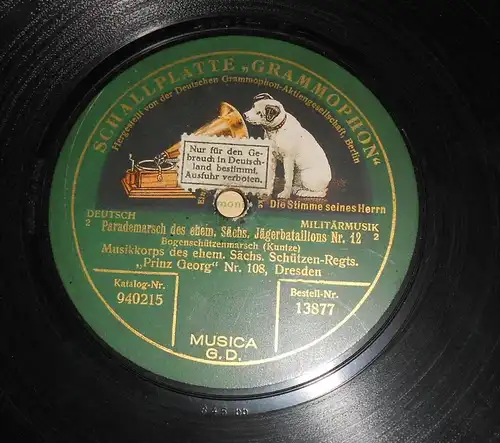 Schellack Märsche Musikkorp ehem. Sächs. Schützen Regiment Prinz Georg 108 !