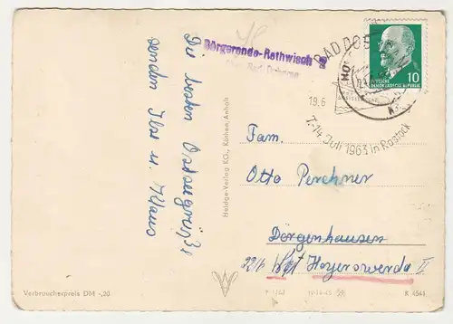 Ak Börgerende Ostsee Straße Stempel über Bad Doberan 1963 DDR  (A3045