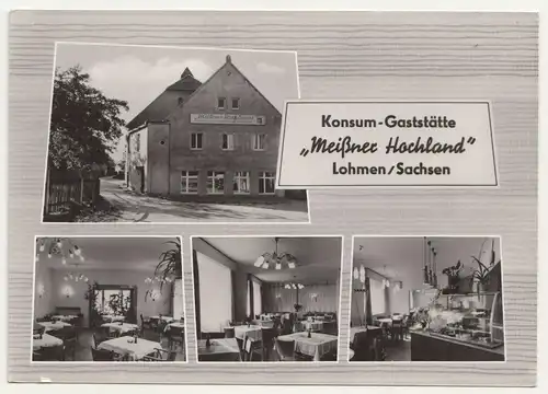 Ak Konsum Gaststätte Meißner Hochland Lohmen Sachsen 1965 (A3042